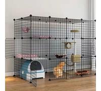 Indoor Pet Playpen with Detachable Doors for Small Animals, Extra Large Enclosure for Safe Play and Training