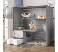Indoor Pet PlaypenIndoor Large Kennel With Door And Enclosure For Small Pet CageOversized Free Space Cage(111 * 49 * 109cm)