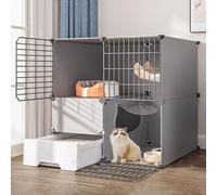 Indoor Pet PlaypenIndoor Large Kennel With Door And Enclosure For Small Pet CageOversized Free Space Cage(75 * 49 * 73cm)