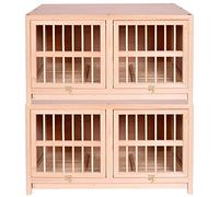 Indoor Pigeon Nest Box With Pull Out Tray, Bird Cage Large Size Solid Wood Pigeon Pairing Cage, Easy To Clean, Need To Install(31.5IN*2)