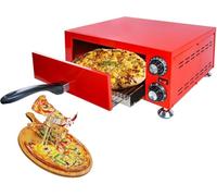 Indoor Pizza Oven, Countertop Electric Pizza Maker, 12" Stainless Steel Cooker with Max 300℃ Temperature & 60 Minute Timer, Table Top for Restaurant and Home