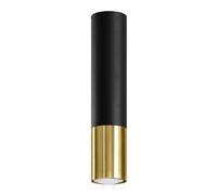 Indoor Plafond Lamp LOOPEZ Steel Black/Gold GU10 LED SOLLUX LIGHTING Any room