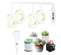 Indoor Plant Lights | Bulb Heads with Timer, Light with 2.1 m Long Cable for Indoor Plants, for Desk Aquarium Farmer Floor Home Greenhouse Garden