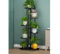Indoor Plant Stand Tall Tiered Corner Holder for Multiple Potted Plants Black 18"x8.6"x45.6" Stylish Home Décor SpaceSaving Design for Indoor Use
