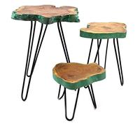 Indoor Plant Stand | Tiered Plant Stand for Indoor Plants & Outdoor Plants | 3 Wooden Plant Stand with Metal Legs | Tall Indoor Plants & Outdoor Flower Stand | Greenwash Design Pot Stand & Side Table