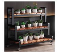 Indoor Plant Stand with Pulley Wooden Plant Holder Adjustable Height Garden Ladder for Indoor & Outdoor Use Perfect for Potted Plants and Flower Pots.