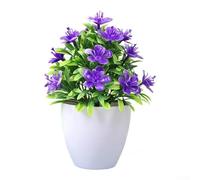 Indoor Potted For artificiFor al Flowers with ReFor alistic PlFor astic Roses, DurFor able For and ElegFor ant DecorFor ative PlFor ant for TFor ables, Shelves, or Desk SpFor aces (purple)