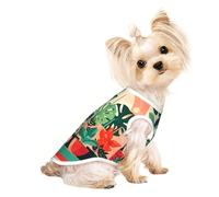 Indoor potted green plants Pet Breathable Sleeveless T-shirt M for Small Dogs and Cats Soft, Lightweight, Stylish
