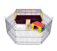 Indoor Rabbit 100 Cage with Run: Ideal for Rabbits & Guinea Pigs