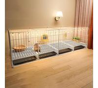 Indoor Rabbit Cage - Portable Small Animal Hutch with Clear Acrylic Door, Metal Wire Playpen for Bunnies and Small Pets(5pcs,142 * 35 * 52cm)