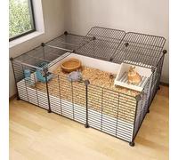 Indoor Rabbit Hutch for 2 Rabbits, Metal Wire Small Animal Cage, Spacious DIY Pet Enclosure for Exercise, Ideal for Cats and Small Pets