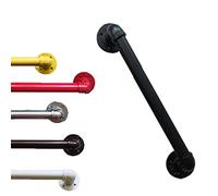 Indoor Railing Against The Wall Wrought Iron Hand Rail Water Pipe Modern ir il Railing Elderly Children Indoor and Outdoor Guardrail (Color : Red Size : 180CM/6FT)
