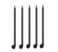 Indoor Railing Set Black Baluster Post Kit Adjustable Flatter Runner Iron Spindle Post Round Stair Railing Stair Baluster Column (Side Mount 105cm/41.3in)