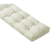 Indoor Rectangular Bench Cushion 110x50 cm 8 cm Thick AntiSlip Linen Seat Pad for Benches & Entryways Fits 120x40 90x35 150x40 cm - Ideal for Bay Windows & Patio Use