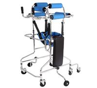 Indoor Rollator Strolley Trolley Walking Aid 8 Wheels Seniors Aid - Adult Standing Walking Lower Limb Stroke Training Assist, Height 59-72in