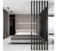 Indoor Room Divider Privacy Screen, Freestanding Paravent Partition Post with Adjustable Foot, Space Separator Column for Bedroom Office Restaurant, 5/8pcs(5pcs-A,170cm/67in/5.6ft)