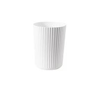 Indoor Round Garbage Bin Bedroom Kitchen Living Room Uncovered Size Plastic Multi-color Paper Basket Trash Can Dumpster(White,Medium)