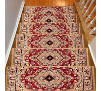 Indoor Safety 8" X 30" Ultra Plush Carpet Stair Treads Non-slip Edging Mats for Wooden Steps Washable Reusable For Pets Elders Kids