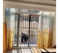 Indoor Safety Window Guard, Adjustable Folding Security Barrier for Kids, Lockable Door Stopper, Anti-Burglary Window Safety Grille Gate(W110xH200cm/44x78in)