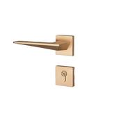 Indoor Silent Zinc Alloy Handle Lock Gold Bedroom Door Home Decoration American Style Wooden Door Indoor Split Door Lock(D32 S961 Brushed Copper)