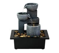 Indoor Simple Flowing Water Fountain Decoration - Waterscape for Living Room, Desk, Table Fengshui Wheel Meditation Gift
