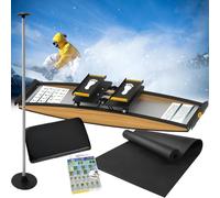 Indoor Simulated Ski Machine for Home Exercise, Adjustable Resistance Strength and Balance Training Equipment for Waist, Abdomen and Leg Workout, Supports Up to 150kg