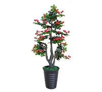 Indoor Simulation Plant Cherry Fruit Tree Large Artificial Tree Floor-to-Ceiling Potted Plants in The Indoor Living Room Artificial Tree