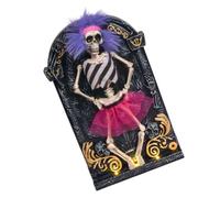 Indoor Skeleton Tombstone Halloween Accent, Battery Operated Lighted Motion Sound Decor for Seasonal Gatherings Graveyard Decor Gothic Accent Shelf Table Seasonal Entryway Figure Party Display Lighted