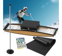 Indoor Ski Exercise Machine with Adjustable Resistance for Balance and Aerobic Training