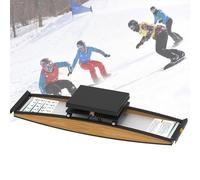 Indoor Ski Trainer, 3D Cross Trainer Multi-Function Snowboarding, with Walking Stick, for Strength and Balance Training Tool Set，130x33x25 cm