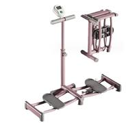 Indoor Ski Trainer, Ski Machine, Simulated Trainer, Adjustable Height Exercise Equipment for Leg Pelvic Floor Muscle Workout(Pink)