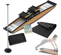 Indoor Ski Training Simulator - 0-100 kg Resistance Settings, Balance Workout Equipment for Legs, Glutes, Waist, and Abdomen