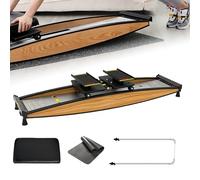 Indoor Skiing Simulator Cross Trainer, Home Aerobic Exercise Machine with Ski Poles & Protective Base Pad for Total Body Muscle Shaping & Balance Training