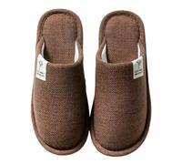 Indoor Slippers Winter Linen Breathable Guest Non Slip For Women Men At Home Hotel Cozy Fleece Lined For Warmth House Shoes