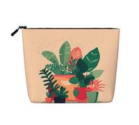 Indoor small green plants Women's toiletry and cosmetic bag, unisex toiletry storage bag, personal care storage bag