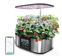 Indoor Smart Herb Garden Kit with Hydroponics System, 21 Pods, LED Grow Lights, LCD Screen, Adjustable Height for Home Kitchen Vegetables