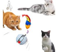Indoor smart spherical cat toy, a favorite for cats with touch sensor activation. It rolls with built-in lights to attract pets better, perfect for cat self-play and relieving boredom. (grey)
