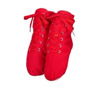 Indoor Sneakers Women Womens Soft Dance/Ballet Shoes Lightweight Jazz Boots Gymnastics Dancing Slippers Ballerina Ballroom Shoes Casual House Shoes with Lace Up Flat Yoga Shoes for Girls Red