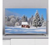 Indoor Snow Scene Printing TV Cover 55in 65in Dust-proof Polyester TV Screen Protector For Wall Mounted Televisions LED LCD TV Dust Cover(Size:55IN(W130xH80CM),Color:C)