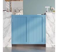 Indoor Solid Wood Revolving Cafe Doors Automatic Closing Two Way Swinging Saloon Doors Multiple Sizes & Colors (Blue 91 100cm Width) Stylish Interior Solution