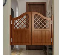 Indoor Solid Wood Revolving Door Auto Close Swing Door with Stainless Steel Hinges Two Way Operation Multicolor Options Multiple Sizes (Brown 151 160cm Width)