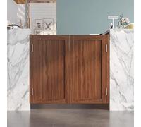 Indoor Solid Wood Revolving Door, Automatic Closing Two-Way Double Saloon Doors for Cafe or Interior Use