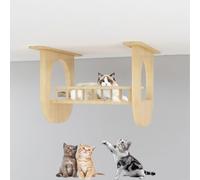 Indoor Solid Wood Wall-Mounted Cat Climbing Frame, Free Combination of Aerial Suspension Bridge, Jumping Platform(S8)