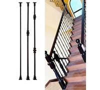Indoor Spiral Staircase French Handrail Post Set Decorative Column for Hallway Stairs Elegant Spindle Kit (3 Kits 70CM/27.5IN) Stylish Home Décor Solution