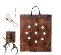 Indoor Staghorn Fern Wall Mounting Board - Drooping Leaf Correction Solution, Farmhouse Aesthetic Planter, Stainless Steel Eyelets + Sphagnum Moss Base, Premium | Prfect Easy for Staircase & Garden