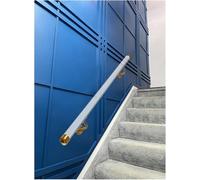 Indoor Stair Handrail Clear Acrylic Hand Rail No Bubbles 3ft/4ft/5ft/6ft/10ft/12ft/13ft/20ft, Wall Mount Transparent Railing with Stainless Steel Brackets(Gold,300cm(10ft))