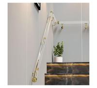 Indoor Stair Handrail Kit, Clear Acrylic Hand Railing with Silver Brackets & End Caps, 3ft/4ft/5ft/6ft/10ft/12ft/14ft/20ft Transparent Staircase Handrail, for Outdoor Deck Porch(580cm(19ft))