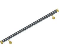 Indoor Stair Handrail Transparent Acrylic - 1m 2m 3m 4m 5m 6m Non-Slip Black Staircase Handrails Complete Kit