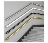 Indoor Stair il Customizable Lengths 3ft-24ftRound Steel Tube Wall-Mounted Banister for Home Hotel Villa Decor Black Color Ideal for Remodeling