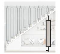 Indoor Stair Railing Industrial Black Wrought Iron Rail for Stairs Wall Partition Divider Loft Fence Step Extension 130cm Durable Safety Guard